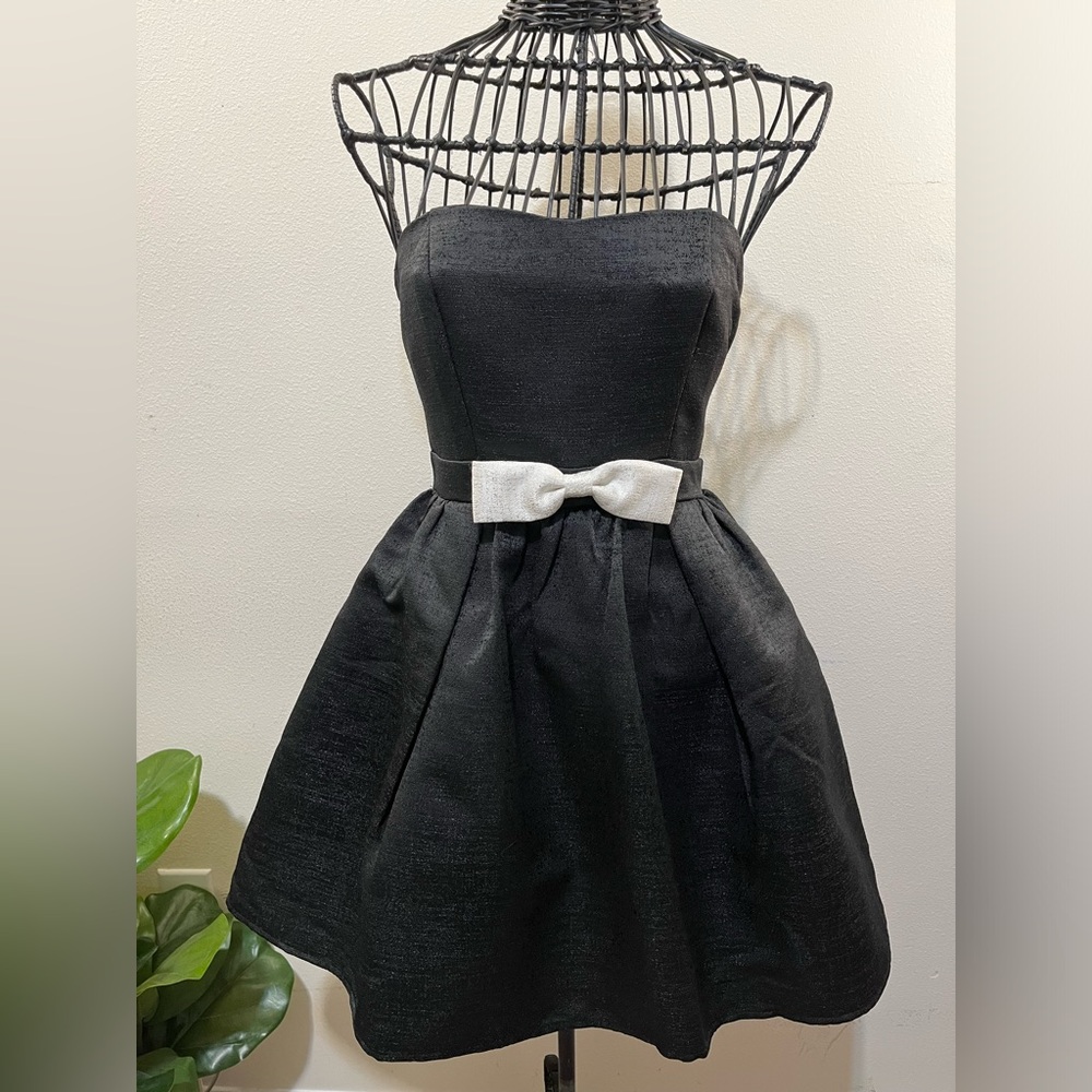NWT Altar'd State Black Strapless Dress with Bow